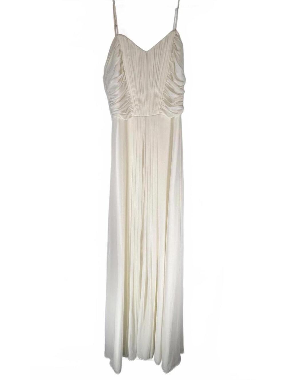 NWT WTOO Watters Candlelight Chiffon Gown Beach Bridal Romantic Wedding Size 4